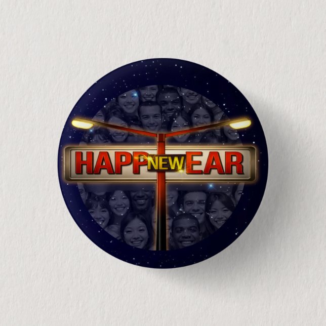 Neujahrsfeier : Neues Glück: 31. Dezember  Button (Vorderseite)
