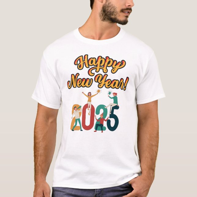 "Neujahrsfeierlichkeiten 2025 - T - Shirt (Vorderseite)