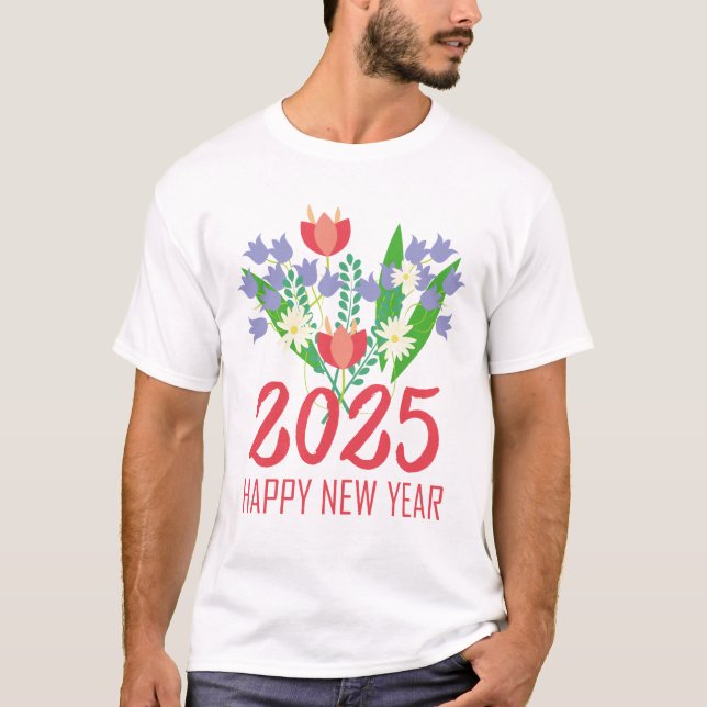 Neujahrsfeiern 2025 T-Shirt (Vorderseite)