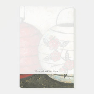 Neujahrsfest-Laternen mit Blumendruck Post-it Klebezettel