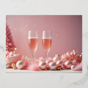 Neujahrsfestliche Feiertagszeit Celebrationslicht Folien Feiertagspostkarte