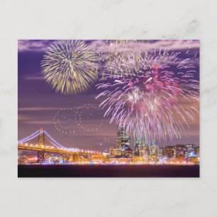 Neujahrsfeuer von San Francisco Postkarte