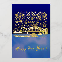 Neujahrsfeuerwerk Sydney 2027 Australien Gold