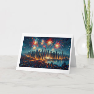 Neujahrsfeuerwerk über der Skyline von Toronto, Karte