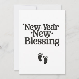 Neujahrsgesegnung Neujahrsschwangere Mama Feiertagskarte