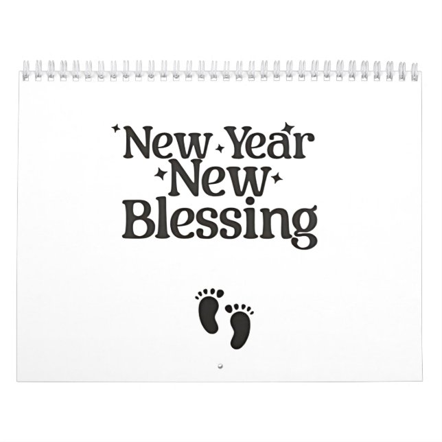 Neujahrsgesegnung Neujahrsschwangere Mama Kalender (Titelbild)