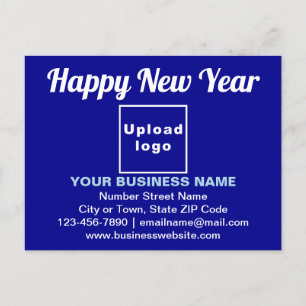 Neujahrsgrüße auf Blue Postcard Postkarte