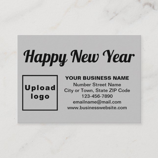 Neujahrsgrüße auf der Graukarte Begleitkarte (Vorderseite)