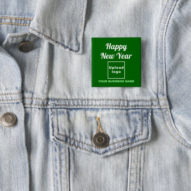 Neujahrsgrüße auf der Schaltfläche "Grüner Platz" Button (Beispiel)