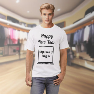 Neujahrsgrüße auf weißem T - Shirt