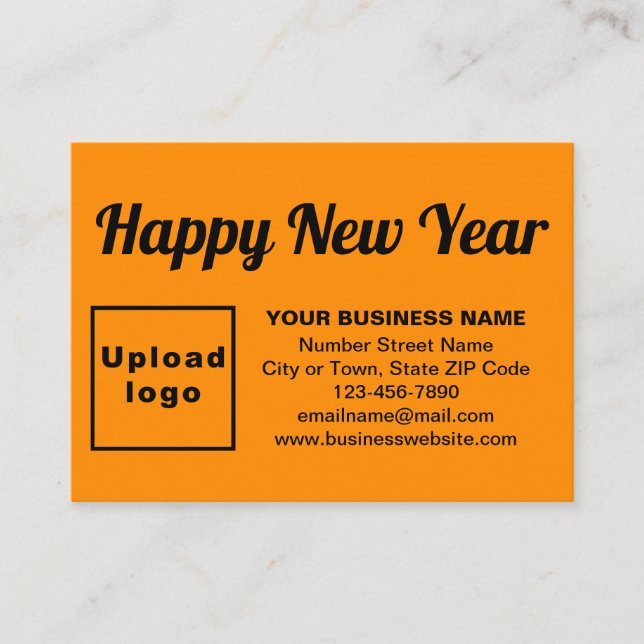 Neujahrsgrüße in Orange Color Begleitkarte (Vorderseite)