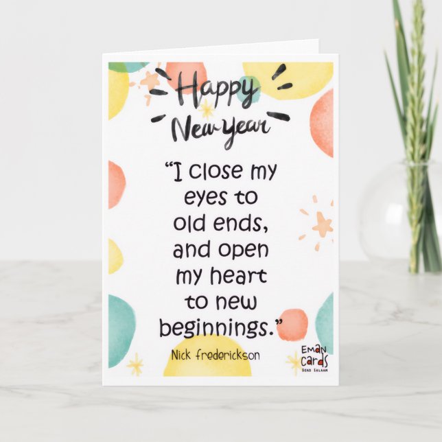 Neujahrsgrüße Karte (Vorderseite)