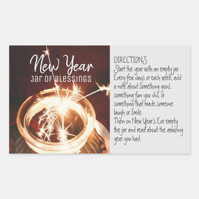 Neujahrsjar der Segen-Aufkleber Rechteckiger Aufkleber (Vorderseite)