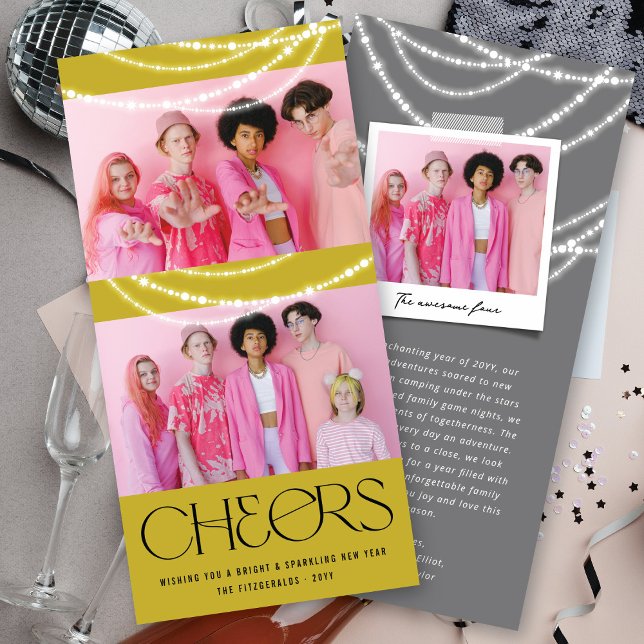 Neujahrsjubeln funkeln Licht Stilvolles Foto Feiertagskarte (Von Creator hochgeladen)