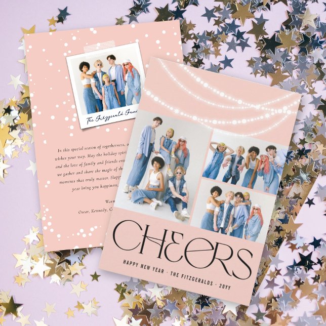 Neujahrsjubeln funkeln Licht Stilvolles Foto Feiertagskarte (Von Creator hochgeladen)