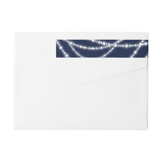 Neujahrsjubeln funkeln Licht Stylische Adresse (Rückseite)