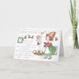 Neujahrskandal Candle Bells Uhr Hourglass Feiertagskarte