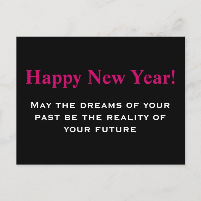 Neujahrskarte Feiertagspostkarte (Vorderseite)