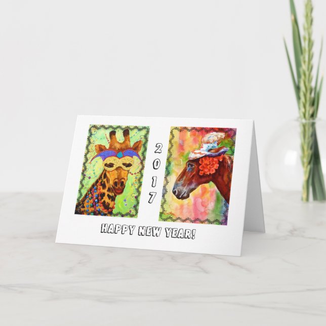 Neujahrskarte für Party Feiertagskarte (Vorderseite)