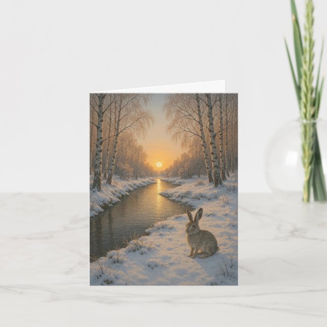 Neujahrskarte gefaltet  feiertagskarte (Vorderseite)