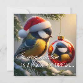 Neujahrskarte mit einem Vogel