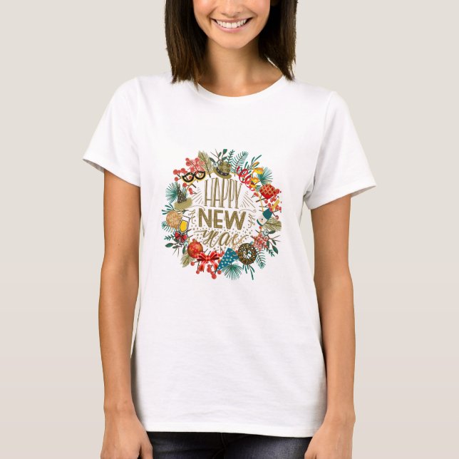 Neujahrskranz T-Shirt (Vorderseite)