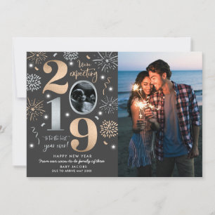 Neujahrskündigung der Schwangerschaft Neujahr 2019 Feiertagskarte
