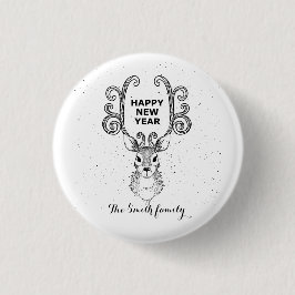 Neujahrsmagie der Schwarzweißrinder Button