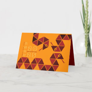 Neujahrsnake 2025 GCb Feiertagskarte