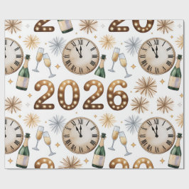 Neujahrspapier 2026 Geschenkpapier