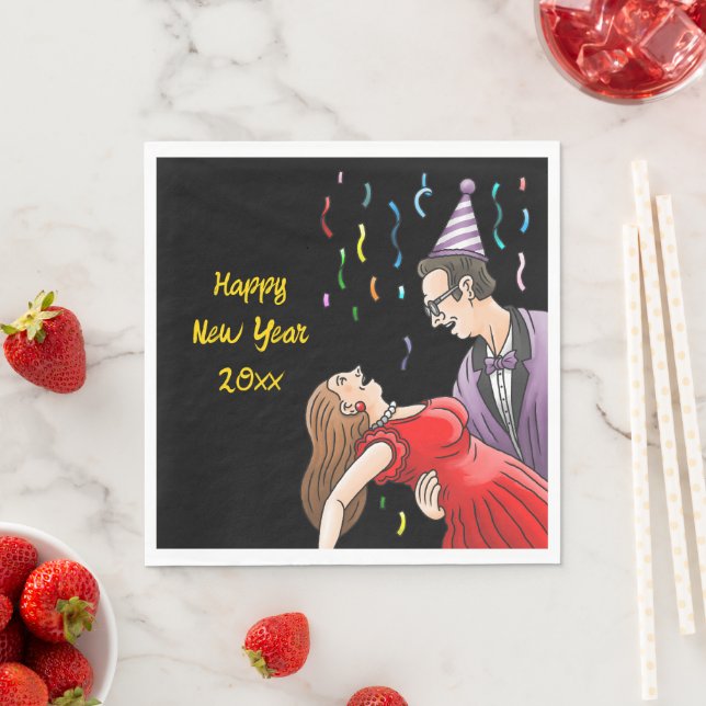Neujahrsparty Serviette (Beispiel)