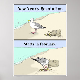 Neujahrsplanung 12x16" | Seagull Art Poster