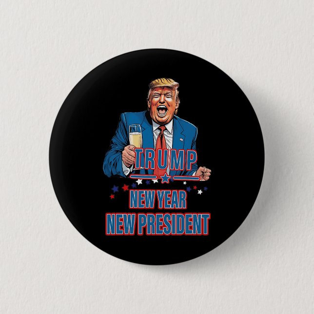 Neujahrspräsident Funny Trump 2025 nimmt Amerika Button (Vorderseite)