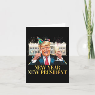 Neujahrspräsident Funny Trump Silvester P Karte