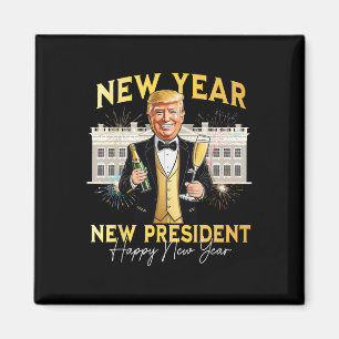Neujahrspräsident Funny Trump Silvester P Magnet