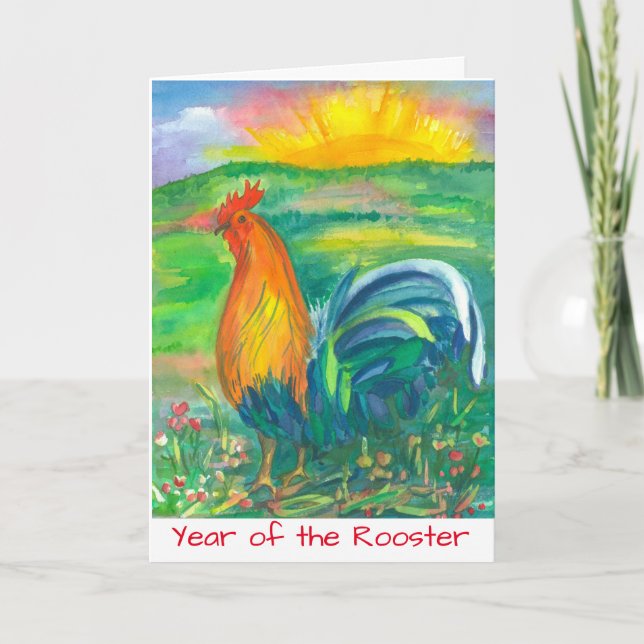 Neujahrsprogramm für Chinesen Feiertagskarte (Vorderseite)