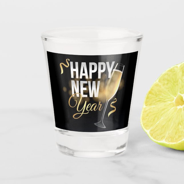 Neujahrsschussglas Schnapsglas (Vorderseite)