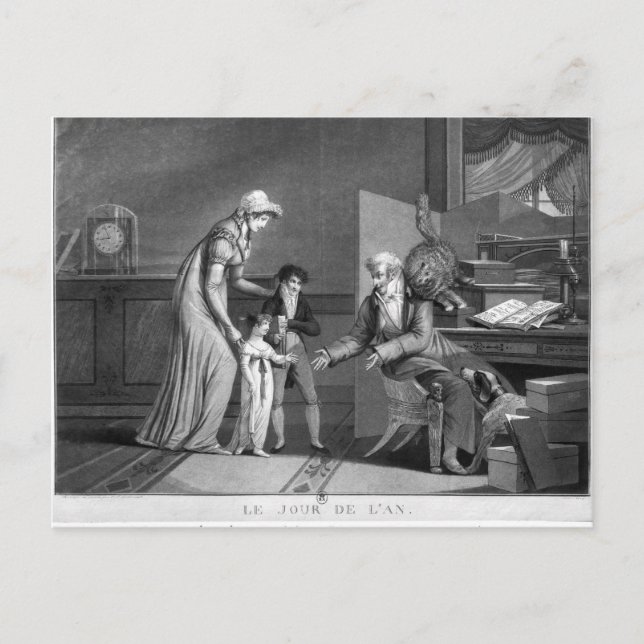 Neujahrstag, 1807 feiertagspostkarte (Vorderseite)