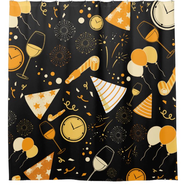 Neujahrstag Duschvorhang (Vorderseite)