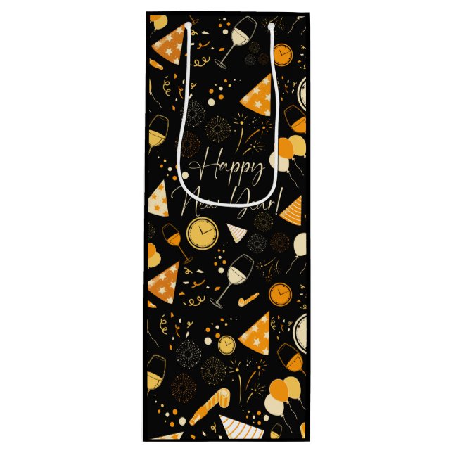 Neujahrstag Geschenktüte Für Weinflaschen (Vorderseite)