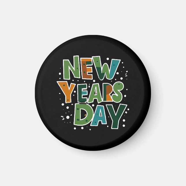 Neujahrstag Magnet (Vorne)