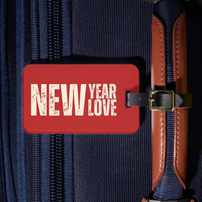 Neujahrstag - Neue Liebe Gepäckanhänger (Vorderseite Insitu 4)