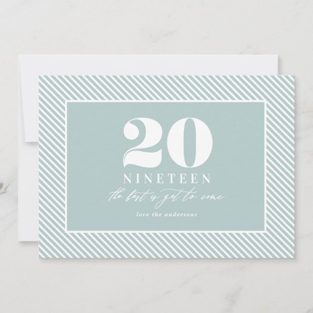 Neujahrstypografie Feiertagskarte (Vorderseite)