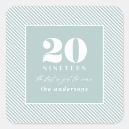 Neujahrstypografie Quadratischer Aufkleber