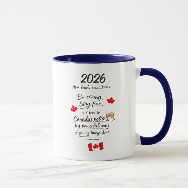 Neujahrsvorsatz 2026 für Kanadier Tasse (Rechts)