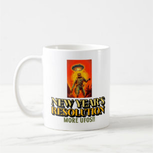 Neujahrsvorsatz – Mehr UFOs – Aliens Kaffeetasse