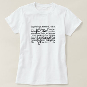Neujahrsworte, Neujahrs-Shirt, Frohes Neues Jahr T-Shirt