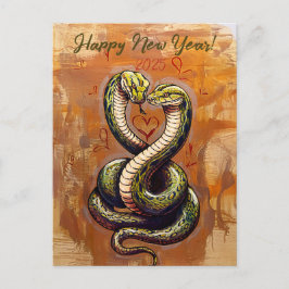 Neujahrswunsch für die Liebe 2025 Holzschlangenkar Postkarte