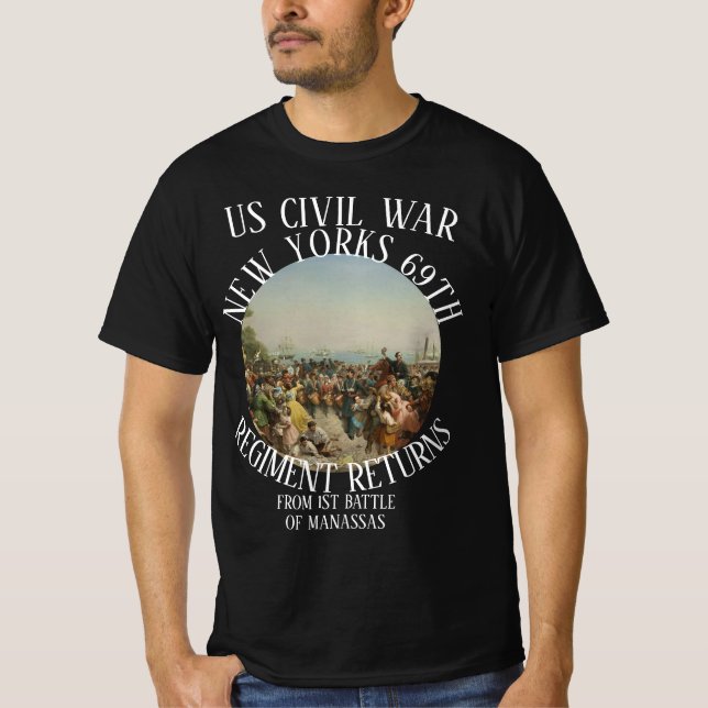 NEUJORKS 69. REGIMENT ZIVILER KRIEG DER USA RÜCKKE T-Shirt (Vorderseite)
