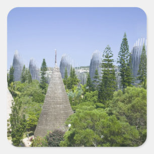 Neukaledonien, Grande Terre-Insel, Noumea. Quadratischer Aufkleber